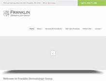 Tablet Screenshot of franklinderm.net